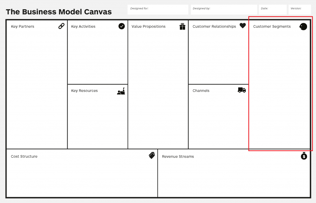 customer segement business model canvas